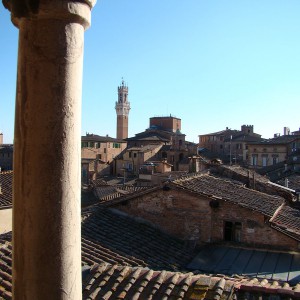 Torre del Mangia and roof tops – View from Suite 7