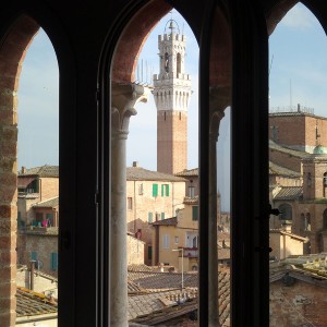 Torre del Mangia and roof tops – View from Suite 7