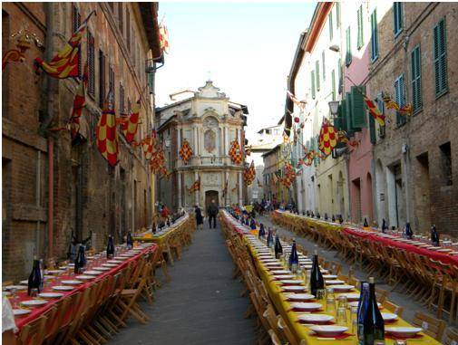 le Contrade di Siena: cena nella Chiocciola